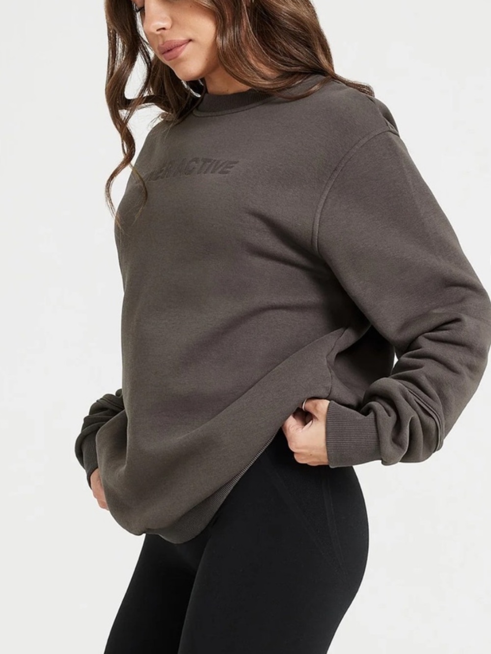 Oner Active Brown Classic Lounge Crewneck Sweatshirt Medium